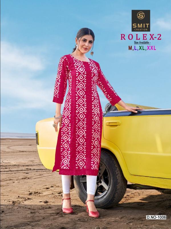 Smit Rolex 2 Fancy Chanderi Designer Kurti Collection